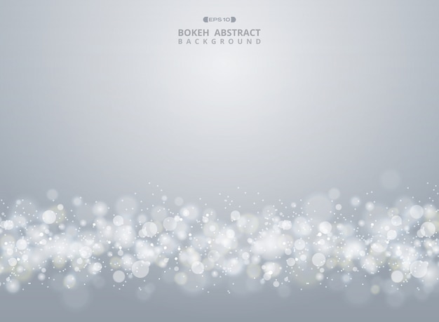 Vector abstract of christmas gradient gray bokeh background