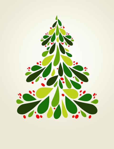 Abstract Christmas tree background for poster, banner or greeting card