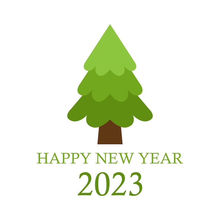 Vector abstract christmas tree holiday symbol christmas new year 2023 vector