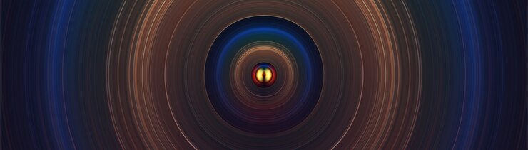 Vector abstract circle background with glowing lines