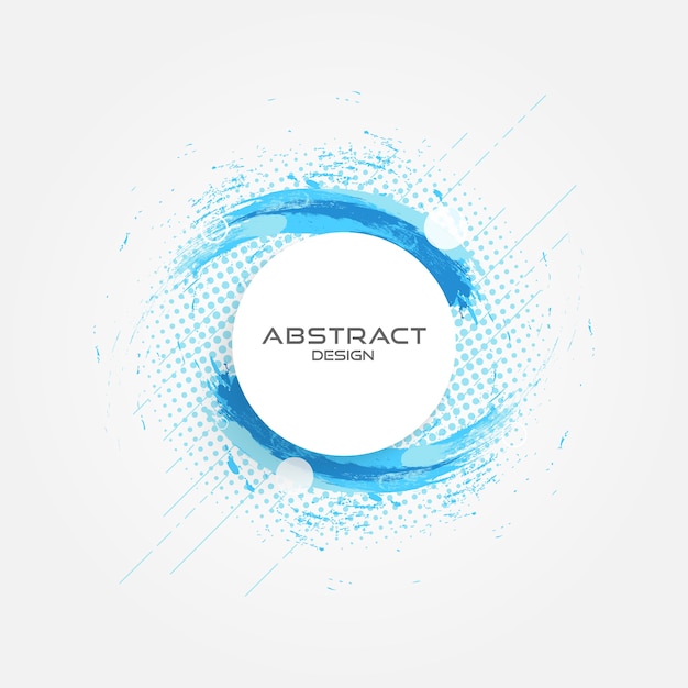 Vector abstract circle banner grunge design.