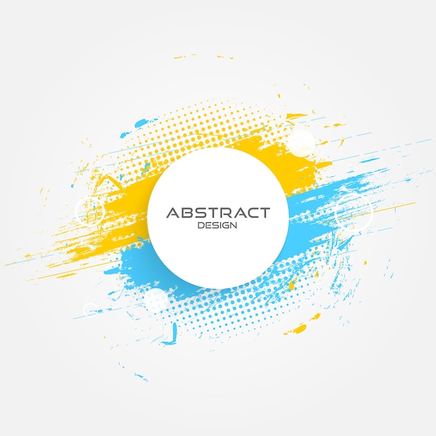 Abstract circle banner grunge design.