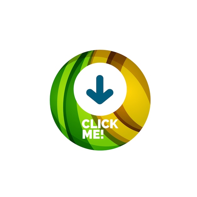 Vector abstract circle button