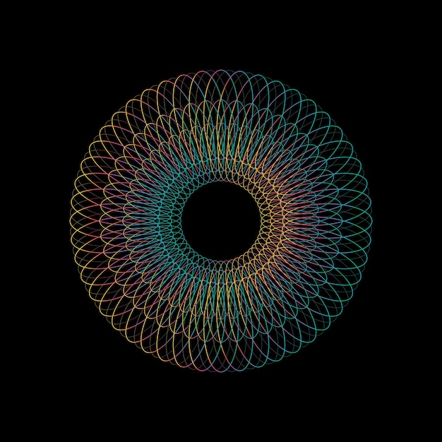 Abstract circle dark background