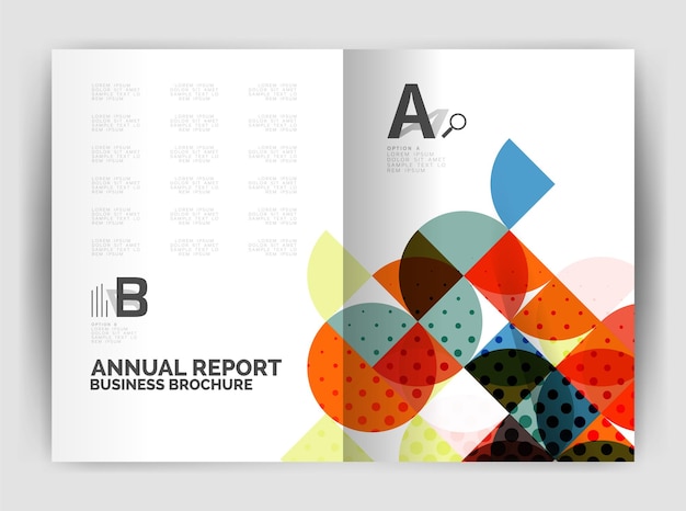 Vector abstract circle design business annual report print template business brochure or flyer abstract background