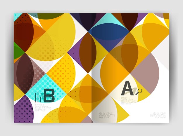 Abstract circle design business annual report print template business brochure or flyer abstract background