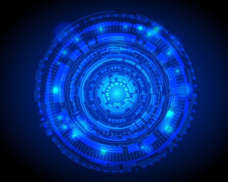 Vector abstract circle digital technology background