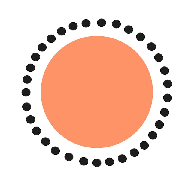 Vector abstract circle dots line vector illustration