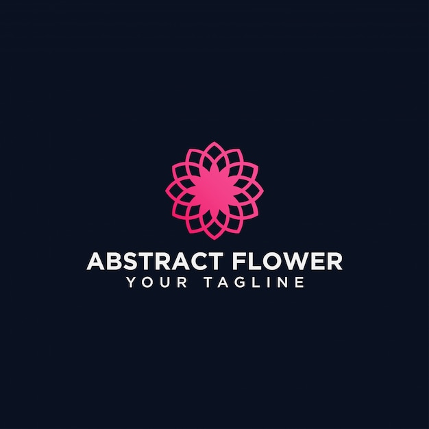 Cerchio astratto fiore logo design template