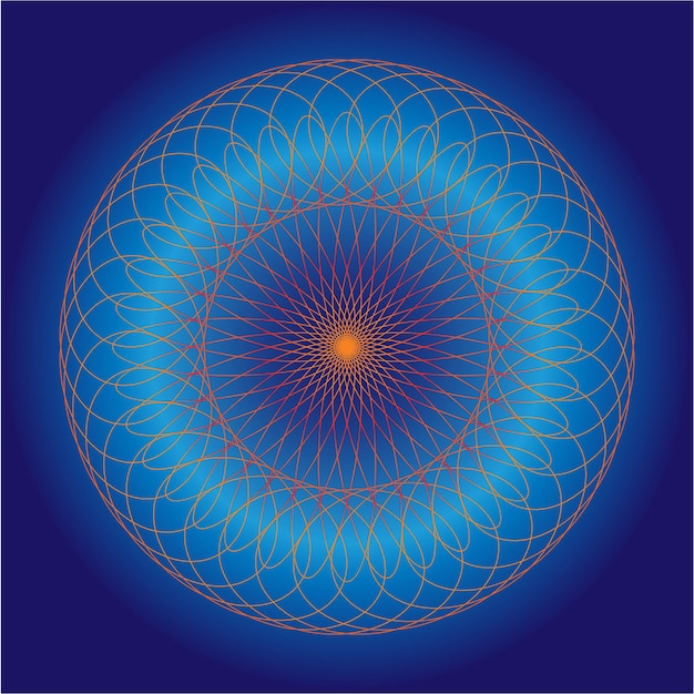 Abstract circle geometric seamless creative geometric illusion background art
