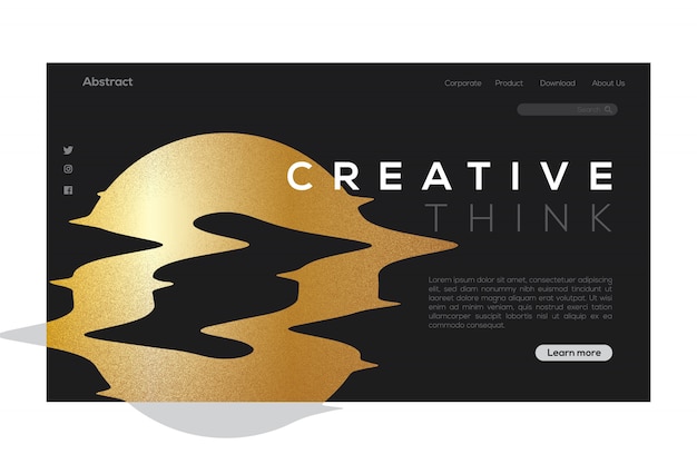 Vettore cerchio astratto landing page design