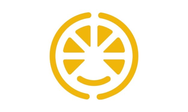 抽象的なサークル レモンのロゴのテンプレート