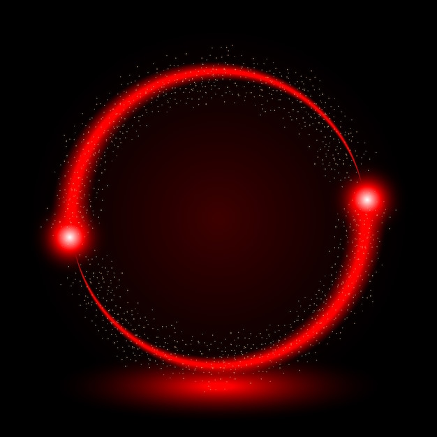 Abstract circle light red frame vector background