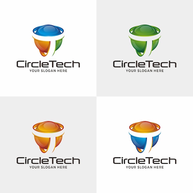 Vector abstract circle logo design