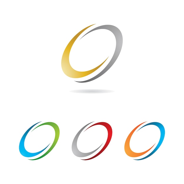 Abstract circle logo vector icon design