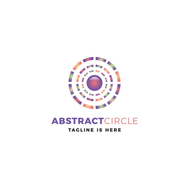 Abstract circle logo vector icon illustration