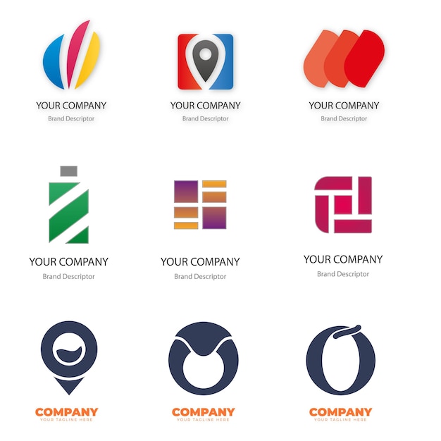 abstract circle loop modern logo template