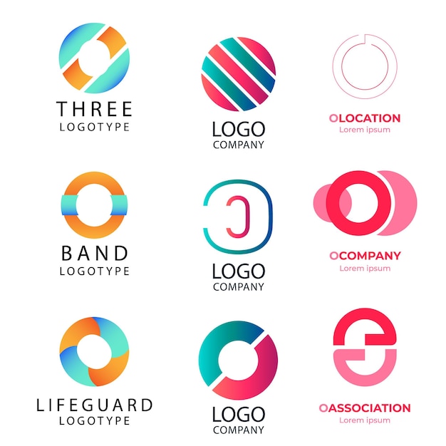 abstract circle loop moderne logo sjabloon