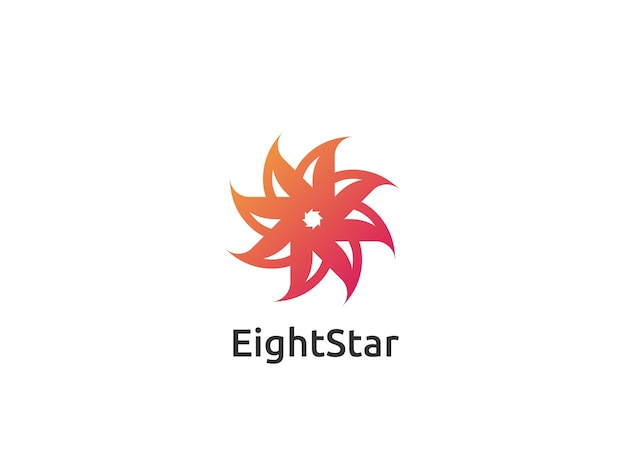 Abstract circle star logo design