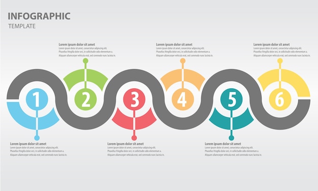 Vector abstract circle timeline infographic