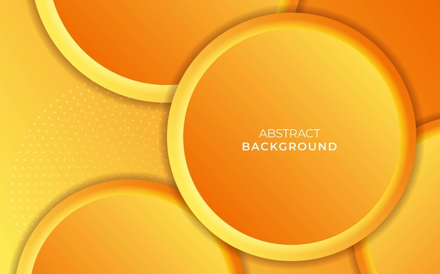 Vector abstract circle yellow gradient vector background.