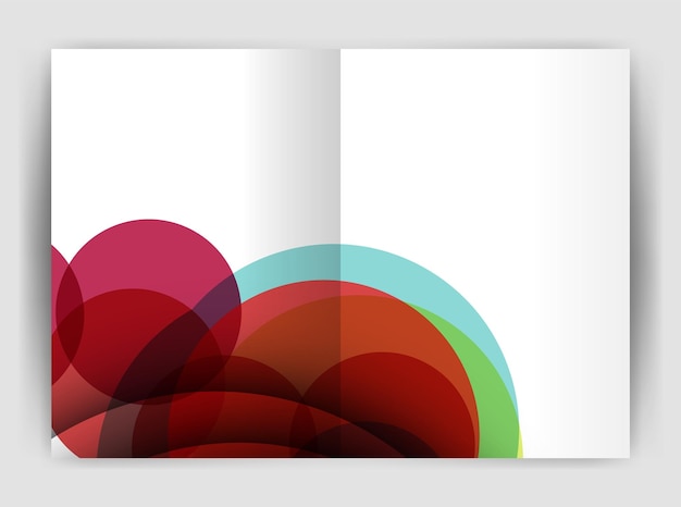 Vettore abstract circles copertina della relazione annuale moderno modello di opuscolo aziendale