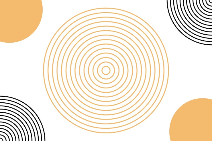 Vector abstract circles lines minimal background