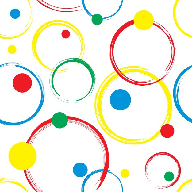 Vector abstract circles seamless pattern