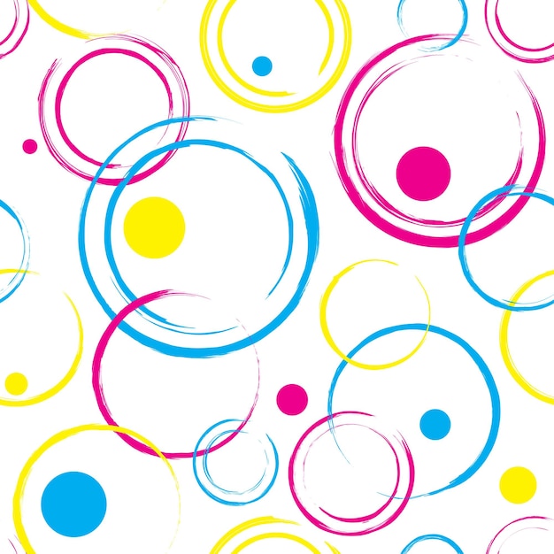 Vector abstract circles seamless pattern