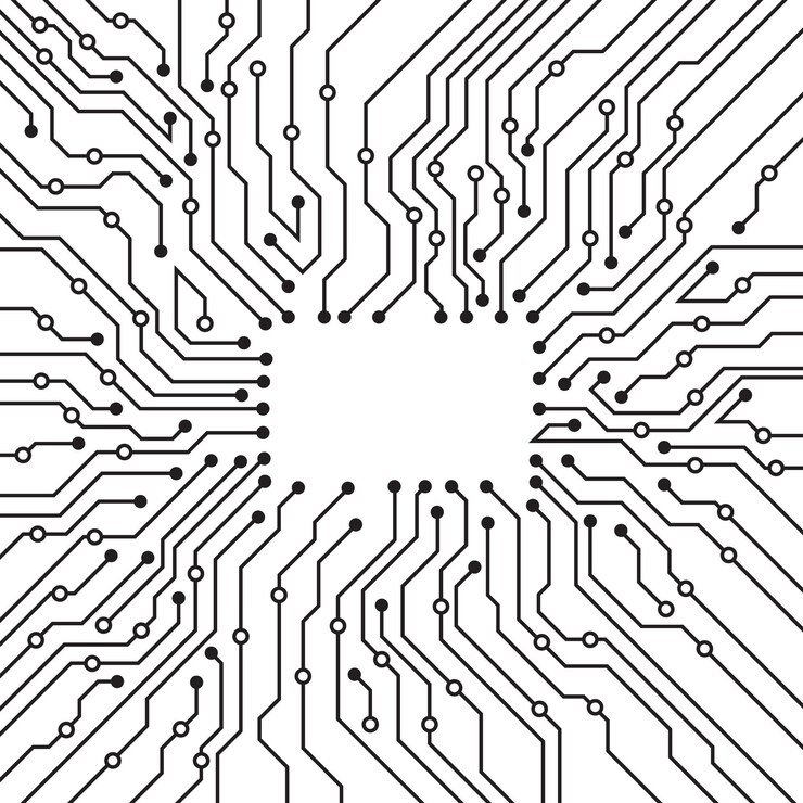Vector abstract circuit board background vector