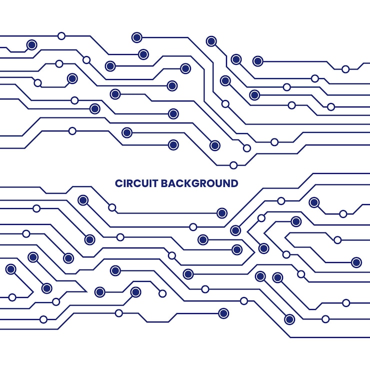 Vector abstract circuit board background vector