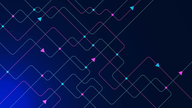 Circuito astratto visualizzazione di dati di grandi dimensioni ingegneria digitale e background di comunicazione