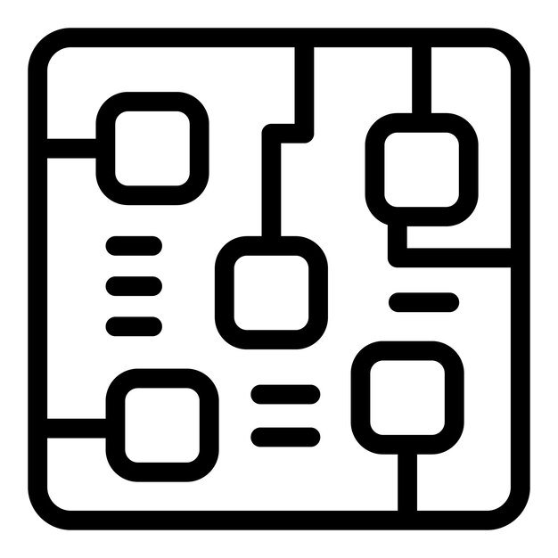 Abstract circuit board line art