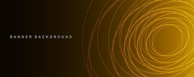 Abstract circular geometric element vector banner template