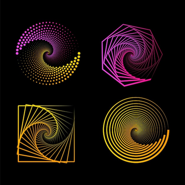 Abstract circular geometric element vector