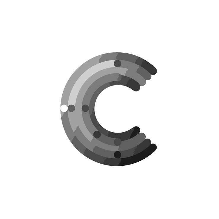 Vector abstract circular letter c logo