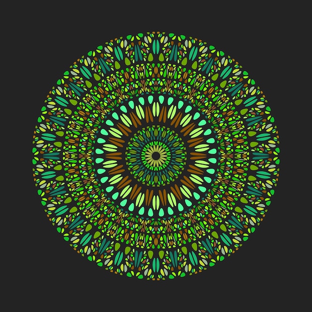 Vector abstract circular round floral pattern mandala art