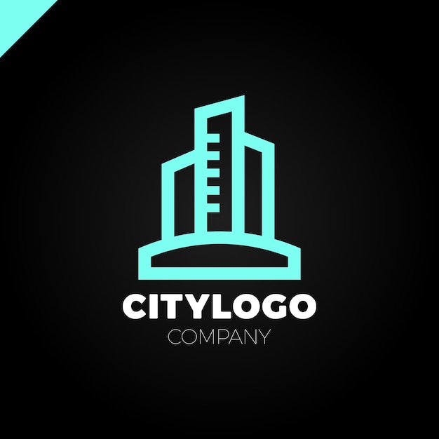 Abstract city building logo design