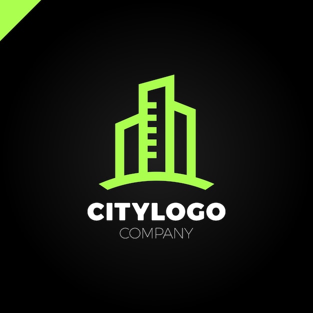 Abstract city building logo design