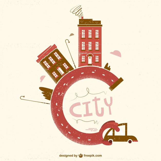 Vector abstract city illustration