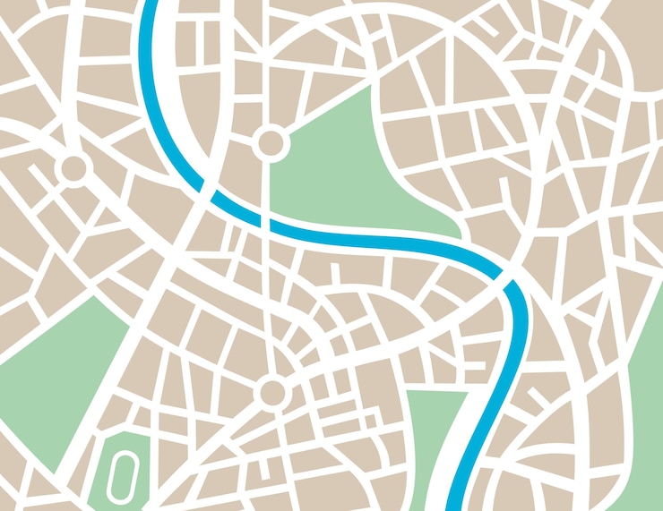 Vector abstract city map