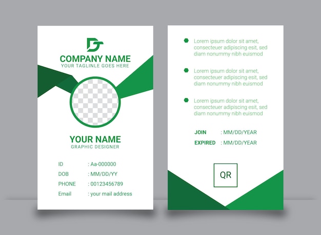 Vector abstract clean business id card template