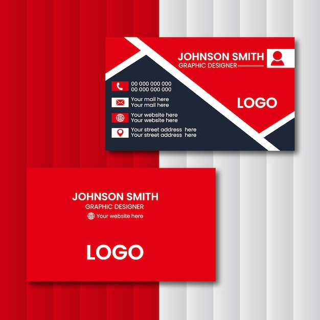 Abstract and clean professional business card template