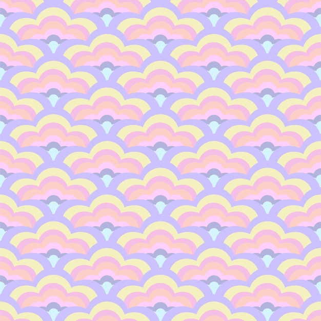 Vector abstract cloud scale pastel color pattern