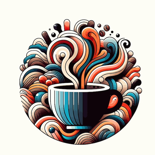 Vector abstract coffee cup