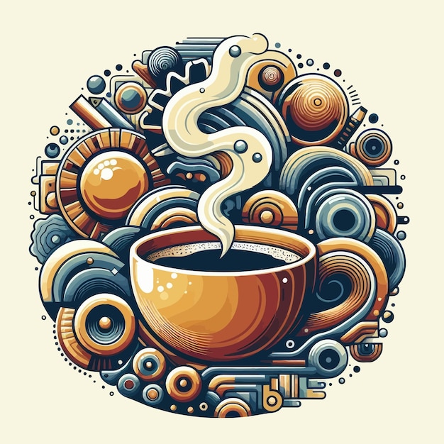 Vector abstract coffee cup