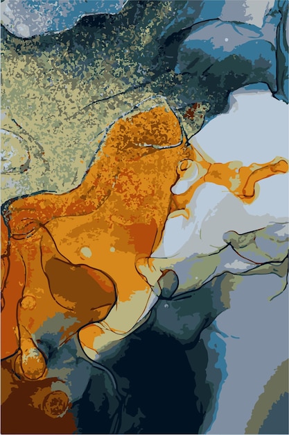 abstract color background, vector eps10 alcohol painting, liquid ink technique