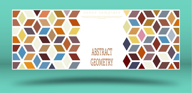 Vector abstract color geometric design layout for the design of the cover banner poster postcard and corporate design the idea of interior and decorative creativity