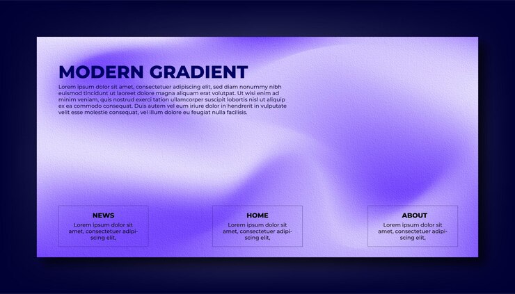 Vector abstract color gradient modern blurred background and film grain texture template with an elegant