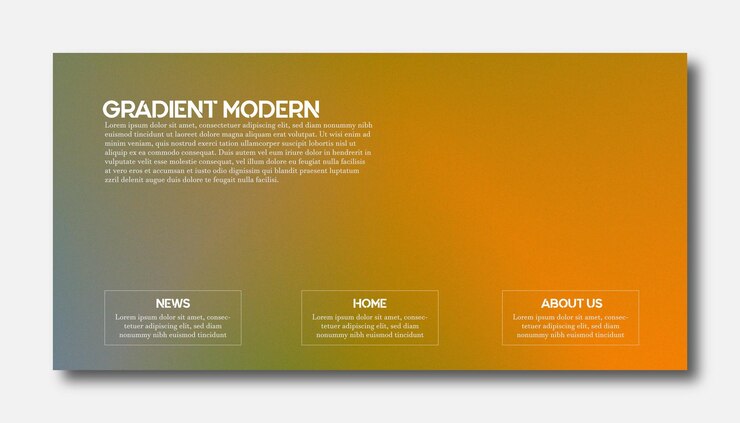 Vector abstract color gradient modern blurred background and film grain texture template with an elegant